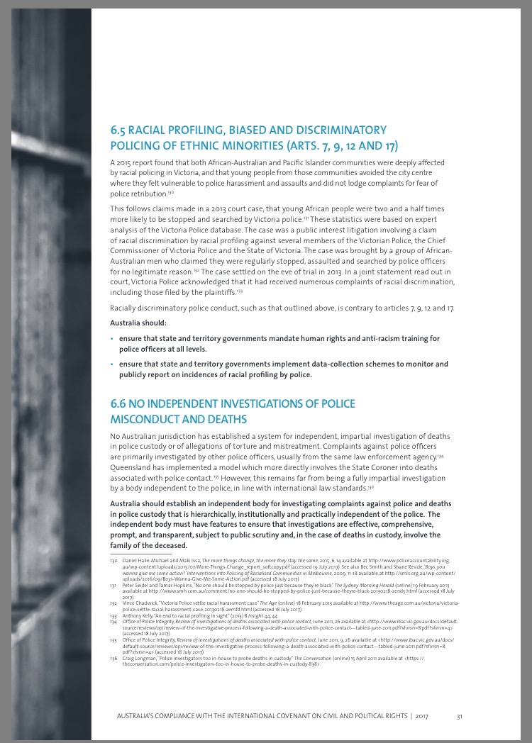 Racial Profiling monitoring call to the United Nations – Police ...